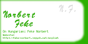 norbert feke business card